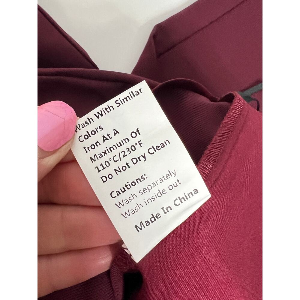 Commense Burgundy Wide Leg Dress Pants Size Small High Rise Career Office - Picture 5 of 9